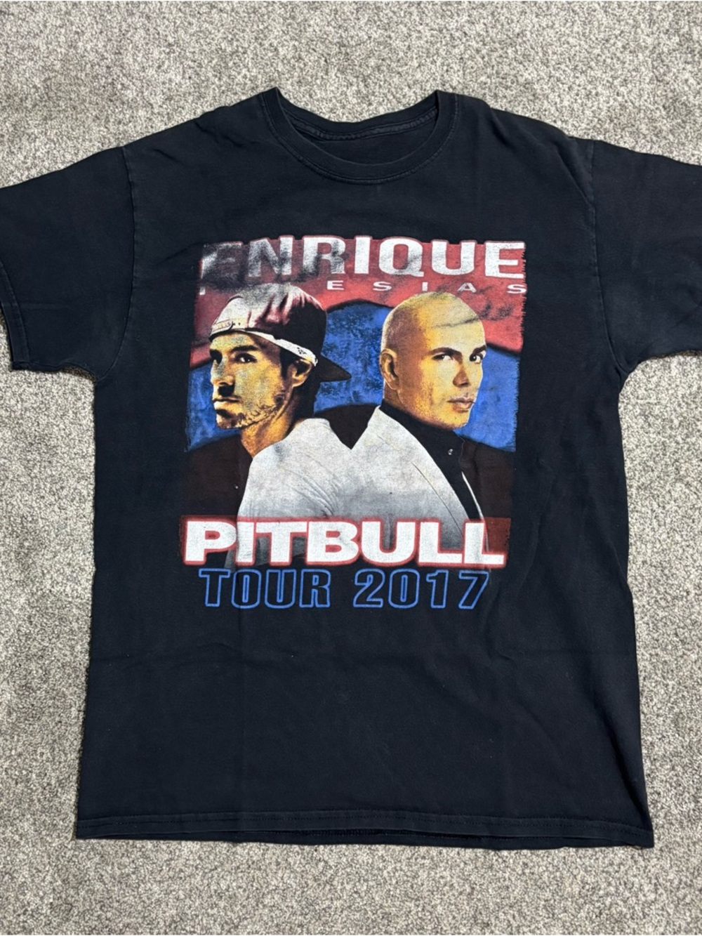 Enrique Iglesias & Pitbull Tour 2017 Black Graphic Tee